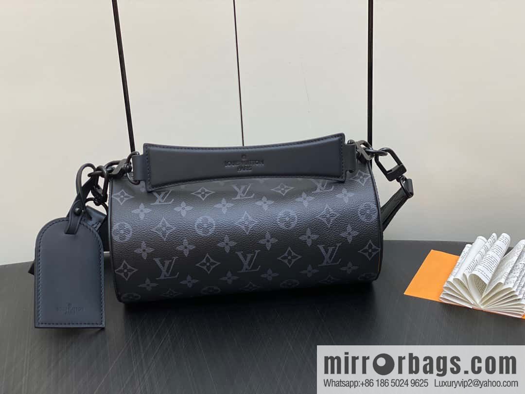 [Boutique‑grade] M46796 black flower, cylinder bag men's bag series, this Soft Polochon small handbag.