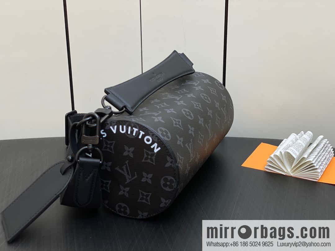 [Boutique‑grade] M46796 black flower, cylinder bag men's bag series, this Soft Polochon small handbag.
