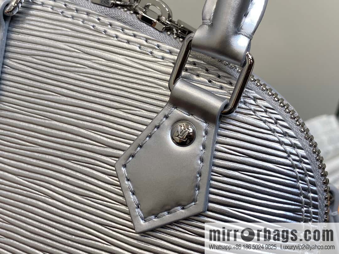 [Premium‑quality] M81945 silver epi shell bag series NANO ALMA handbag M82682 M82411 Nano Alma handbag