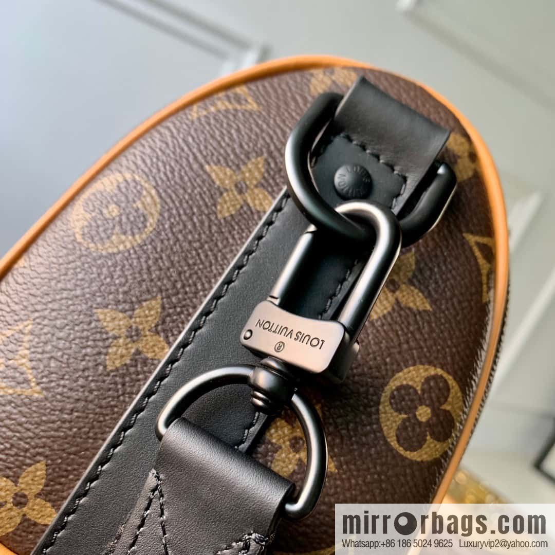 M46687 monogram yellow leather, men's bag, pillow bag series Keepall handbag, the new KEEPALL BANDOULIZRE 25 handbag of the season