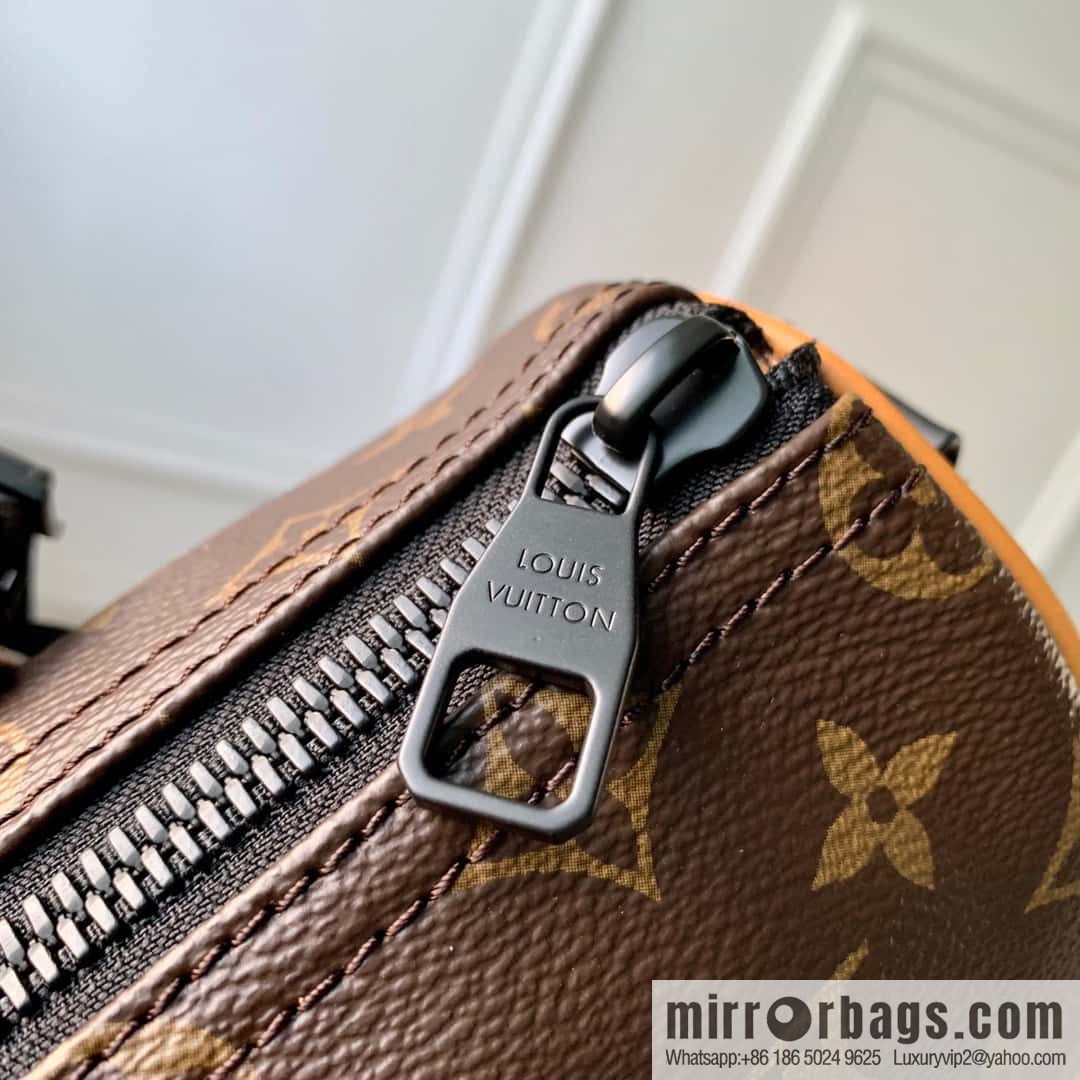 M46687 monogram yellow leather, men's bag, pillow bag series Keepall handbag, the new KEEPALL BANDOULIZRE 25 handbag of the season