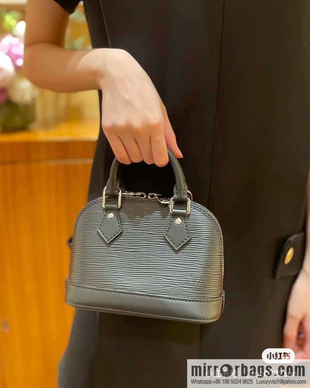 [Premium‑quality] M81945 silver epi shell bag series NANO ALMA handbag M82682 M82411 Nano Alma handbag