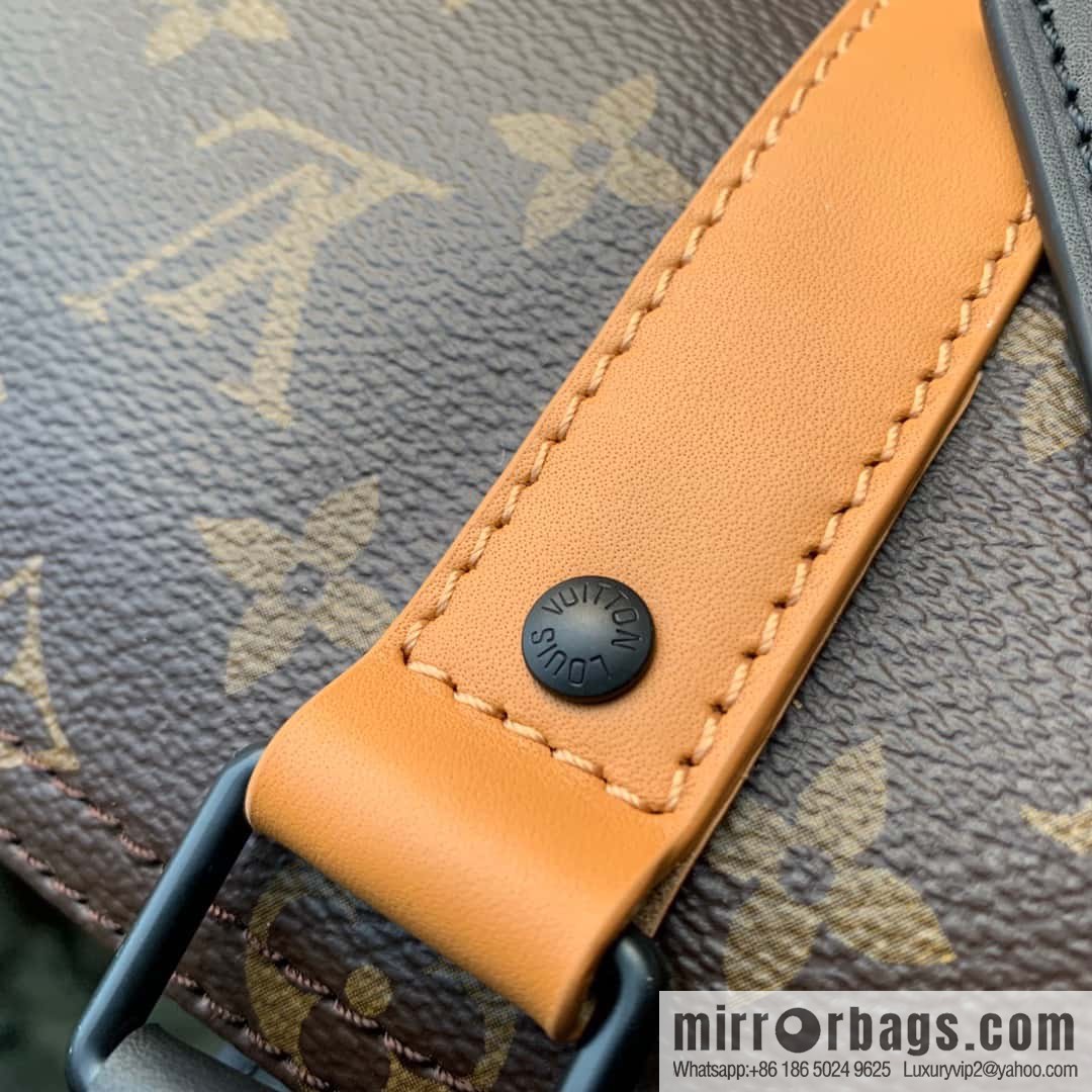M46687 monogram yellow leather, men's bag, pillow bag series Keepall handbag, the new KEEPALL BANDOULIZRE 25 handbag of the season