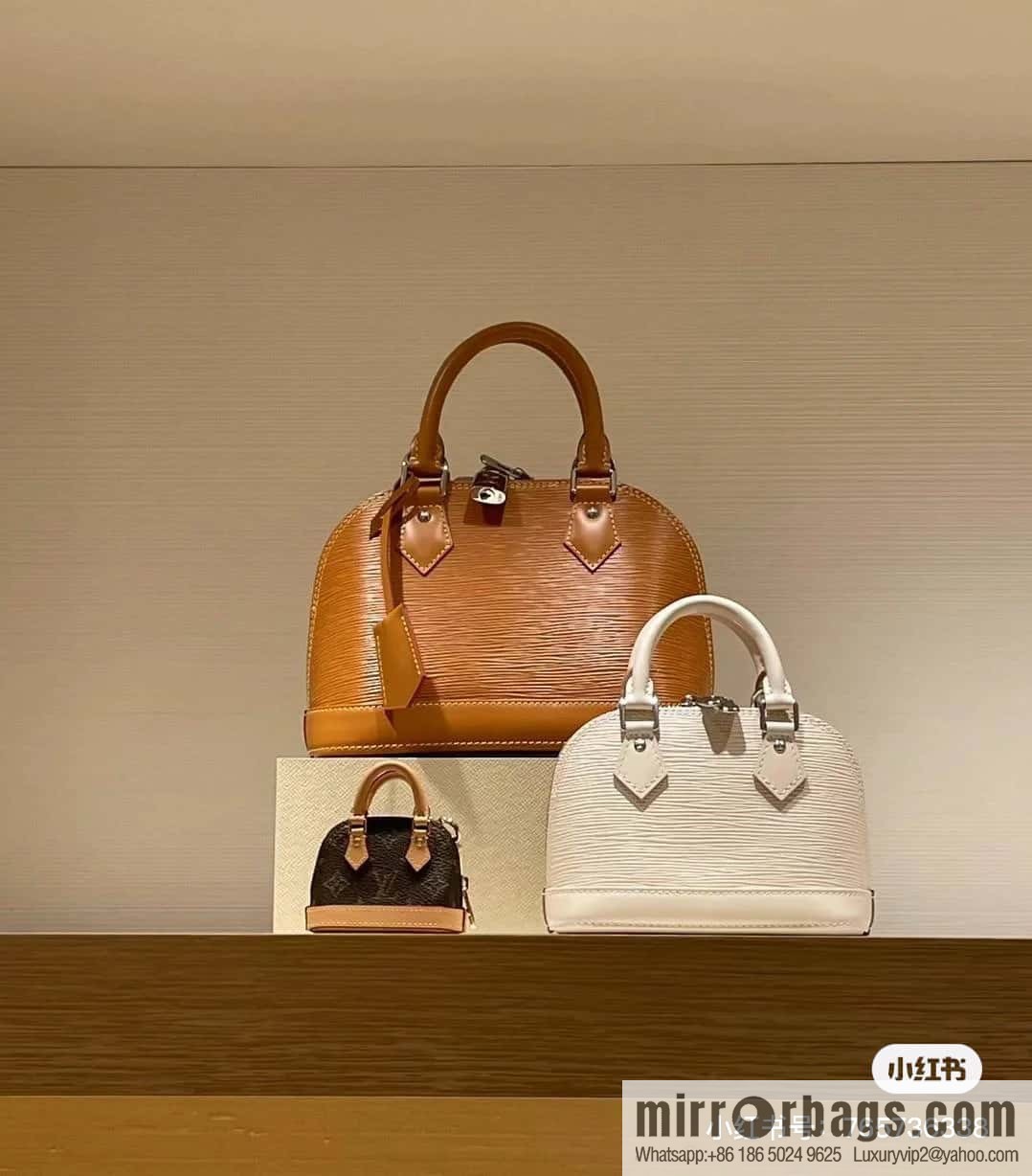 [Boutique‑grade] M81945 beige epi shell bag series NANO ALMA handbag M82411 Nano Alma handbag