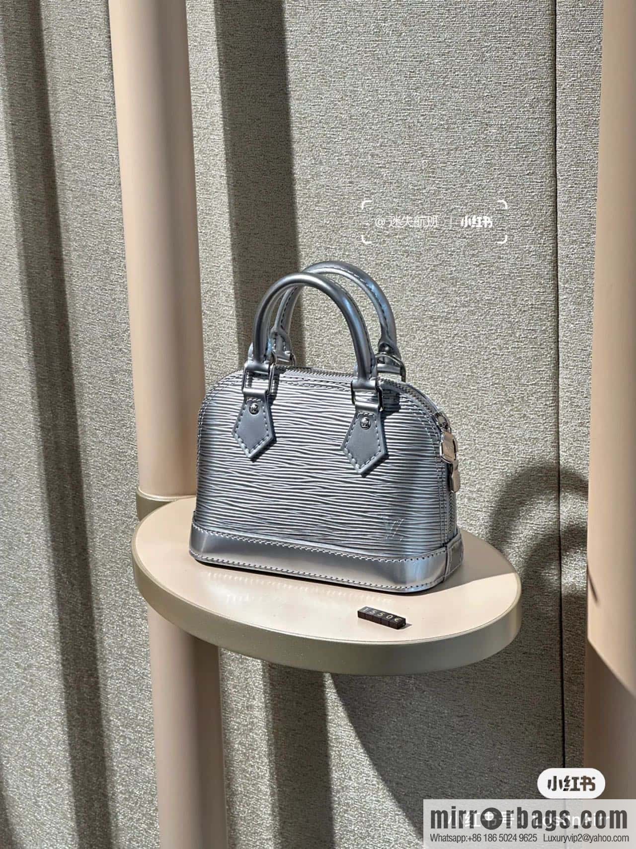 [Premium‑quality] M81945 silver epi shell bag series NANO ALMA handbag M82682 M82411 Nano Alma handbag