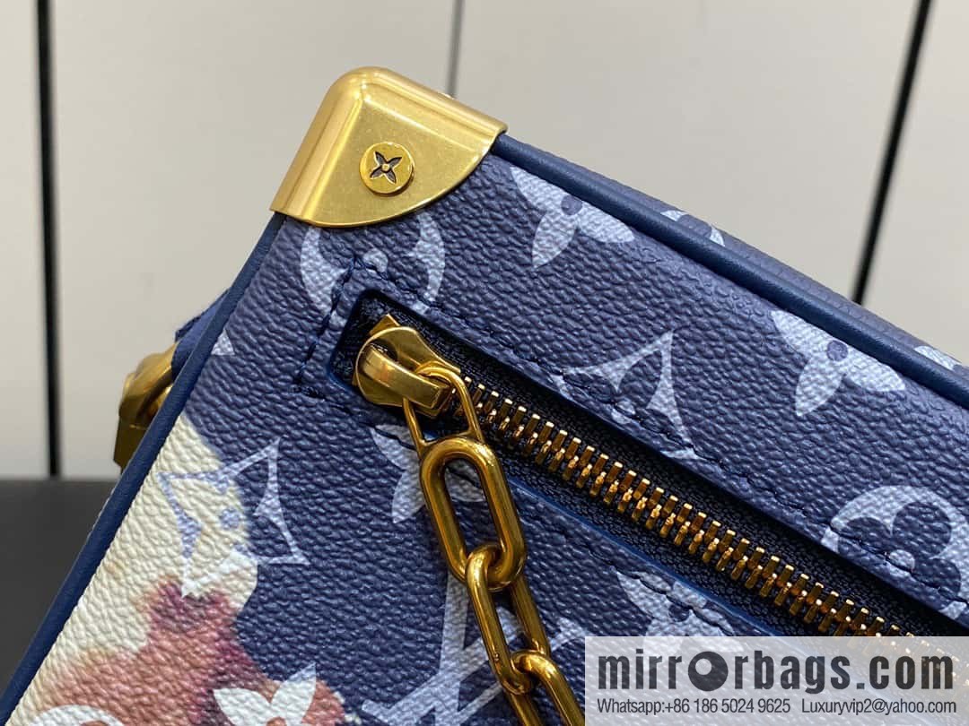 [Boutique‑grade] M23731 blue flame, box box series M44480 This Mini Soft Trunk handbag