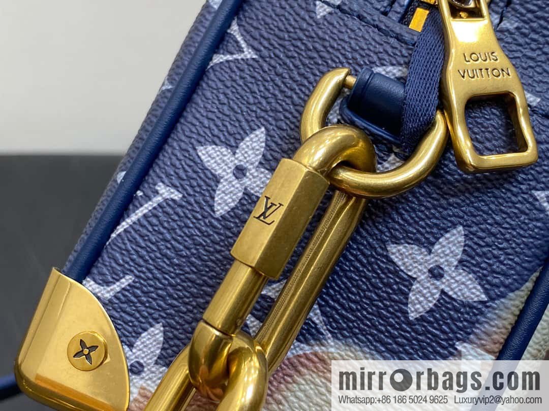 [Boutique‑grade] M23731 blue flame, box box series M44480 This Mini Soft Trunk handbag
