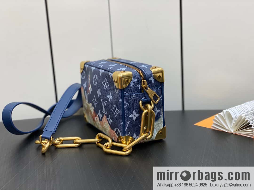 [Boutique‑grade] M23731 blue flame, box box series M44480 This Mini Soft Trunk handbag