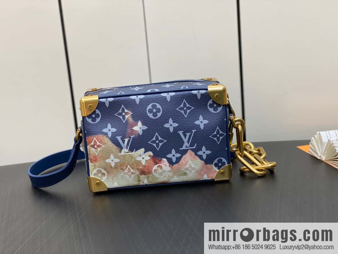 [Boutique‑grade] M23731 blue flame, box box series M44480 This Mini Soft Trunk handbag