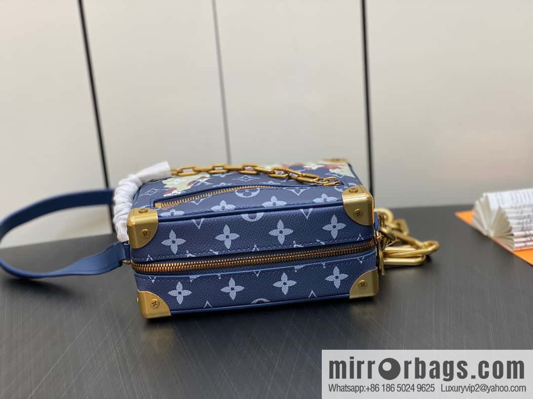 [Boutique‑grade] M23731 blue flame, box box series M44480 This Mini Soft Trunk handbag