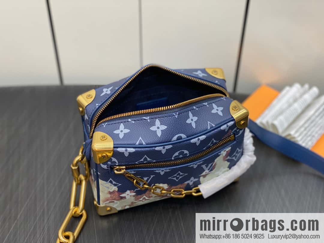 [Boutique‑grade] M23731 blue flame, box box series M44480 This Mini Soft Trunk handbag