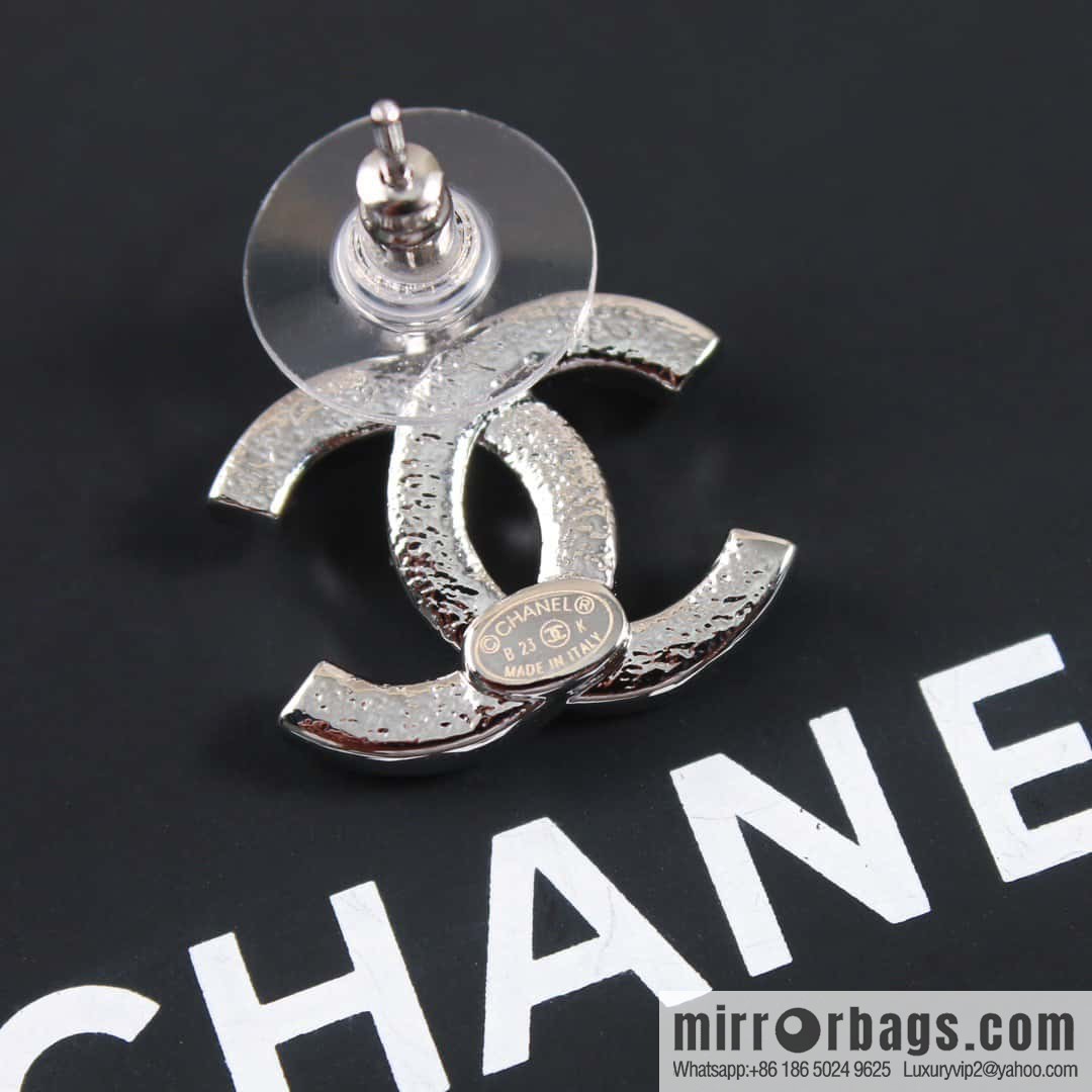 ☀️New ☑️ chanel c2 double c full diamond stud earrings ☀️