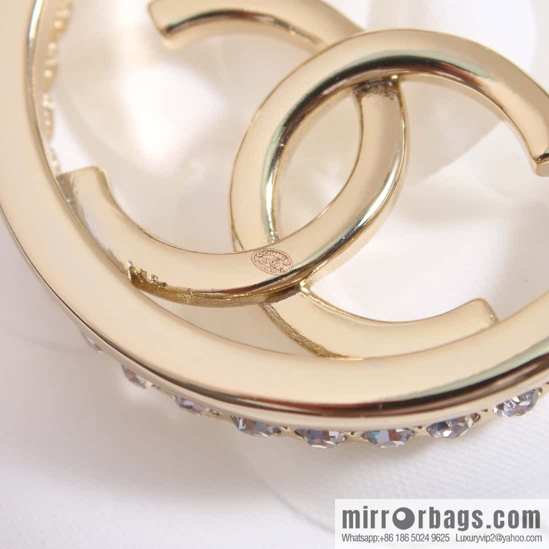☀️New ☑️ chanel c1 double c semicircular stud earrings ☀️