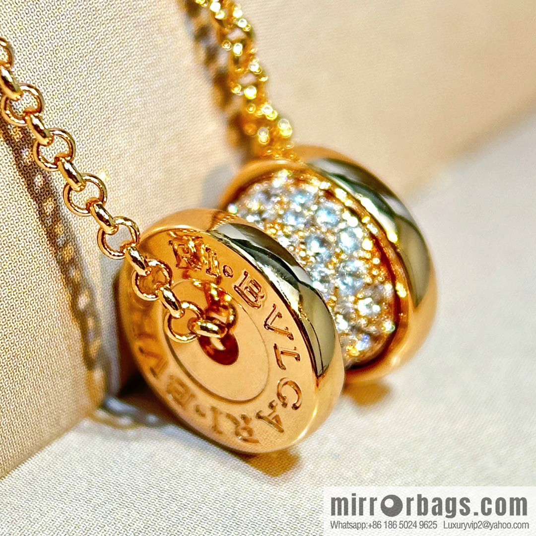 ☀️BVLGARI B. ZERO1 Full Diamond Small Waist Mini Size Necklace