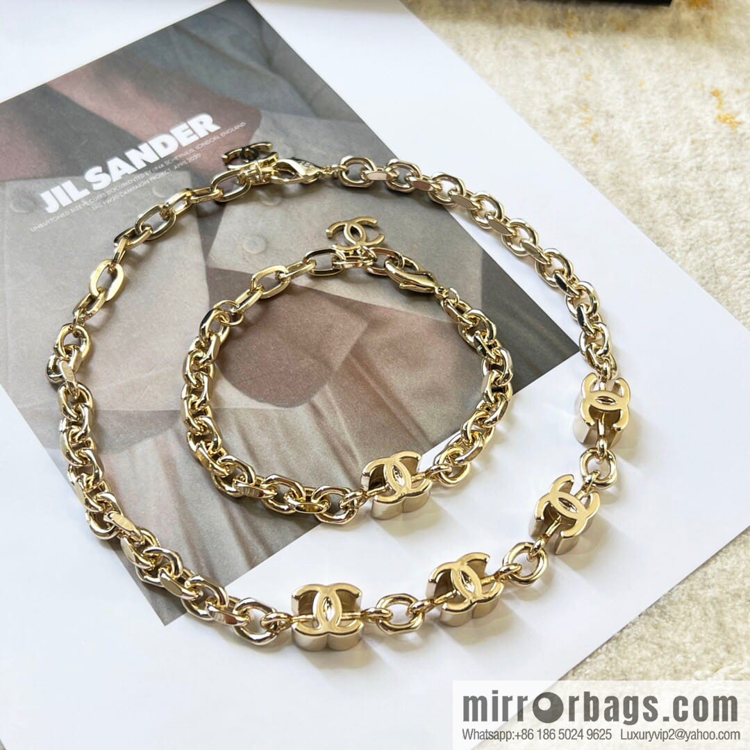 New Chanel double c bracelet necklace