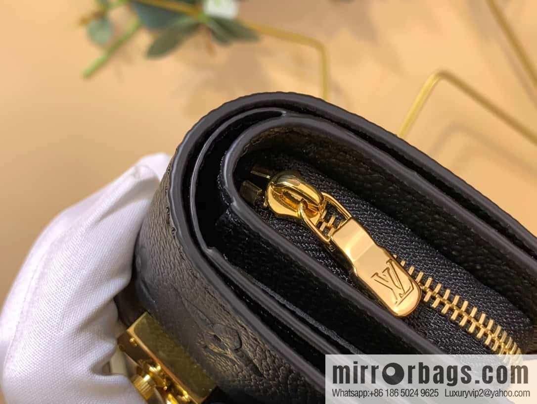 [Metis short wallet - all steel hardware] M80880 black (embossed) M80880 MÉTIS short wallet