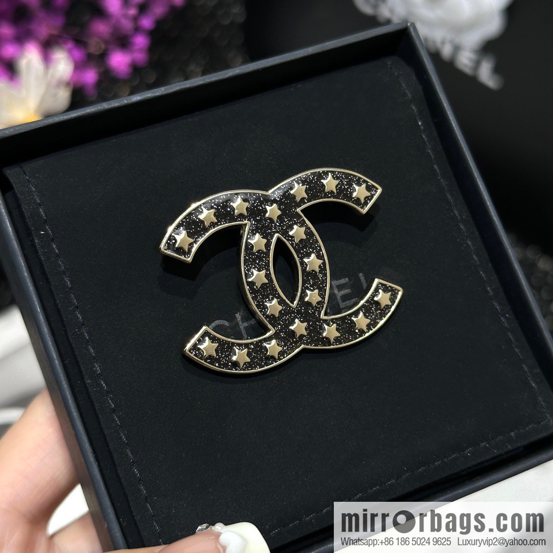 ☀️New ☑️ Chanel Double C Pentagram ⭐ Star Brooch