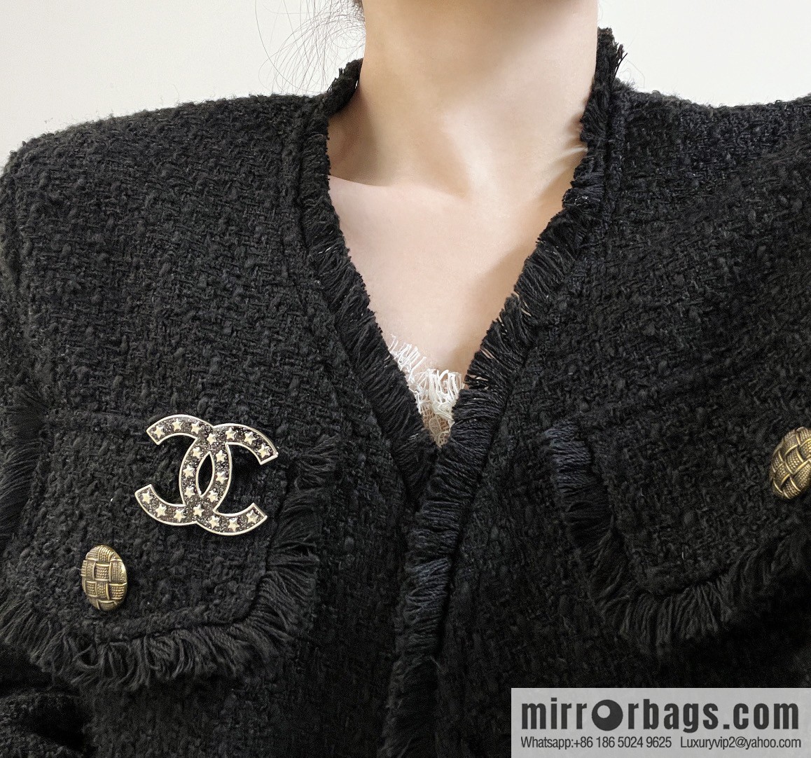 ☀️New ☑️ Chanel Double C Pentagram ⭐ Star Brooch