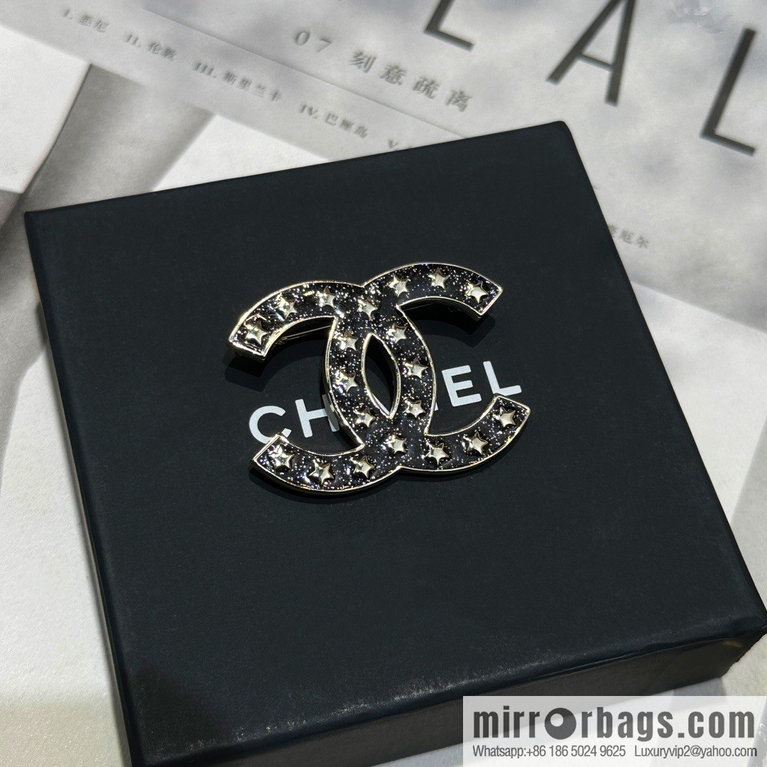☀️New ☑️ Chanel Double C Pentagram ⭐ Star Brooch