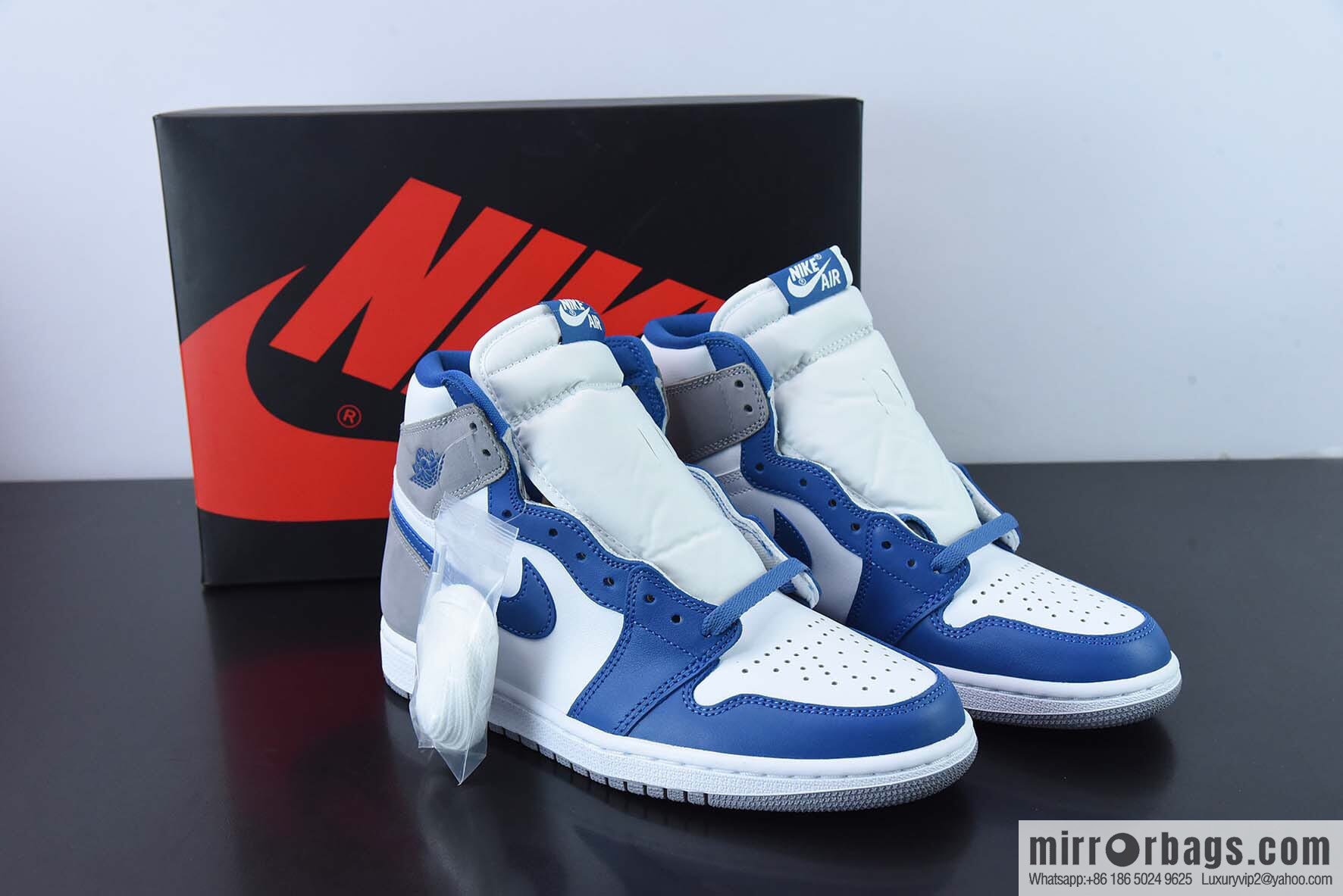 Air Jordan1 AJ1 Jordan 1st generation high-top basketball shoes/real blue, white blue gray 35th anniversary edition, item number: FD1437-410