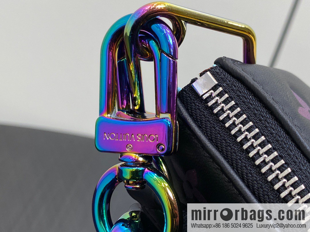 [Premium‑quality] M23618 black silk screen, full leather chain bag series COUSSIN small handbag