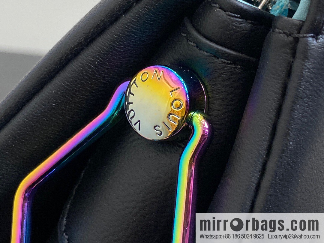 [Premium‑quality] M23618 black silk screen, full leather chain bag series COUSSIN small handbag