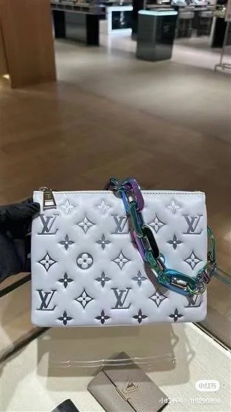 [Premium‑quality] M23617 white silk screen, full leather chain bag series COUSSIN BB handbag