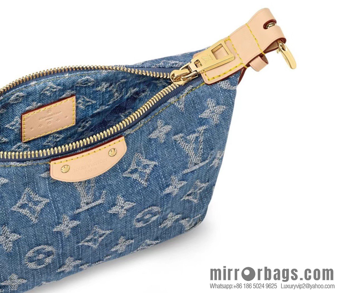 [Boutique‑grade] M82949 blue denim, denim mini moon bag MINI MOON handbag
