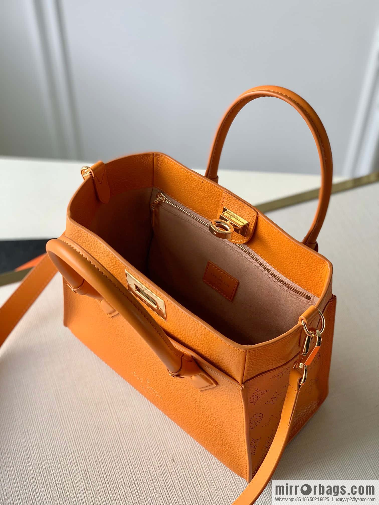 Top original order M57728 orange ON MY SIDE small handbag