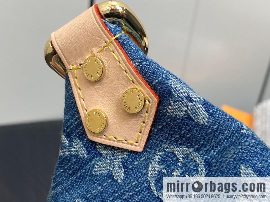 [Boutique‑grade] M46847 blue denim, denim breast bag fanny pack series, the latest bumbag fanny pack.