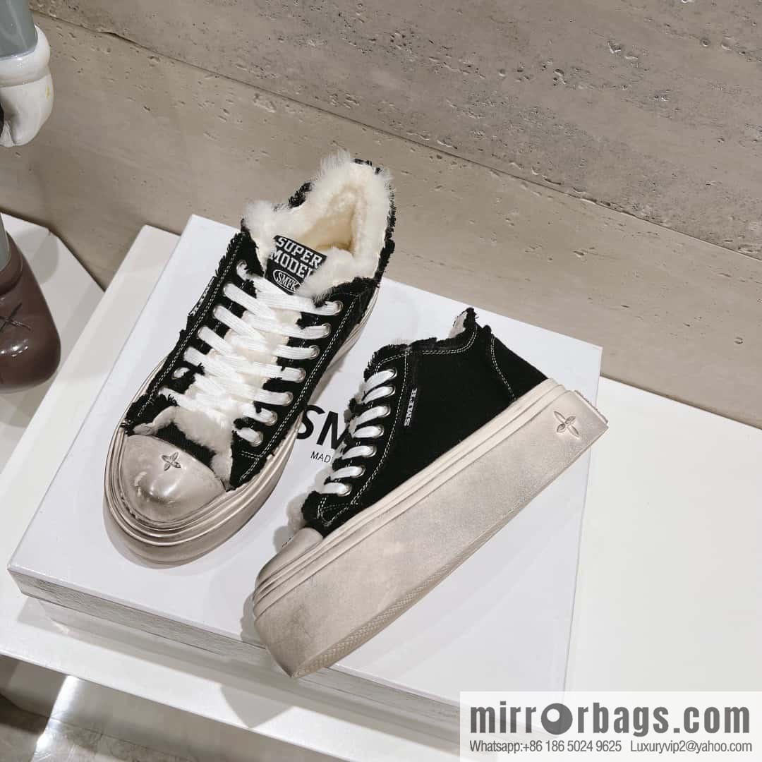 ๐ฐ๐ฐ(Top version) Old polish 23s-SMFK Guochao Tide's latest popular cross flower, skateboard shoes, platform, casual, canvas shoes