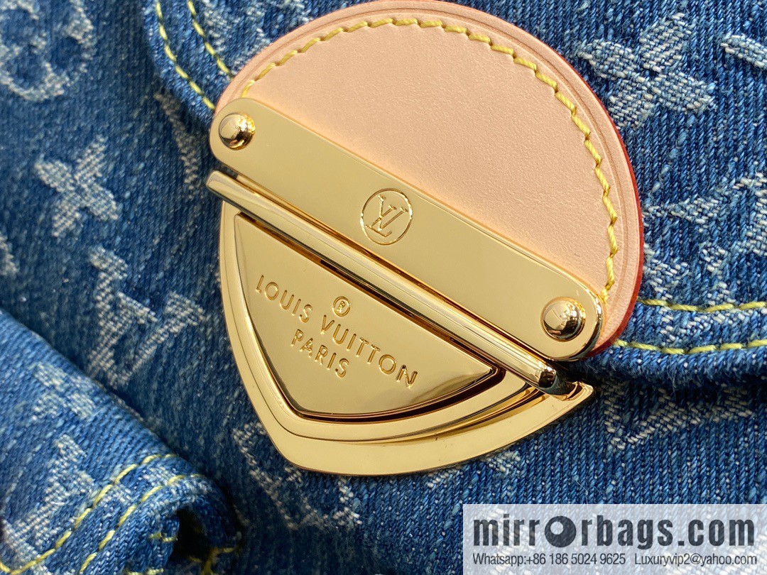 [Boutique‑grade] M46836 blue denim, denim backpack series Venice backpack