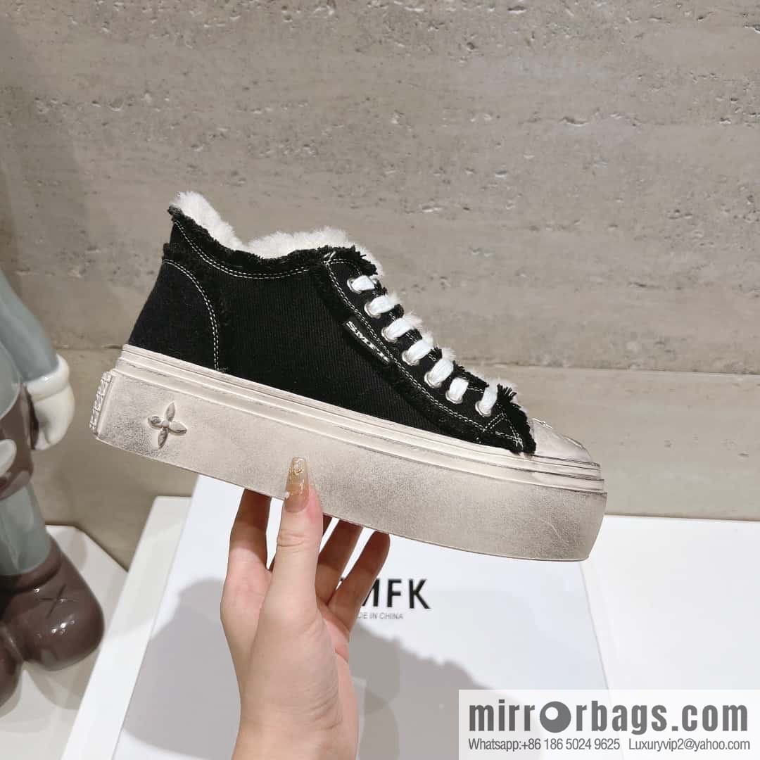 ๐ฐ๐ฐ(Top version) Old polish 23s-SMFK Guochao Tide's latest popular cross flower, skateboard shoes, platform, casual, canvas shoes