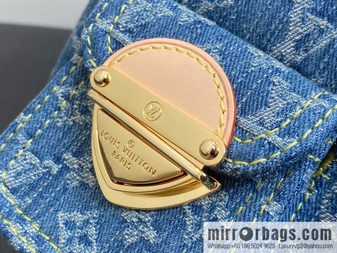 [Boutique‑grade] M46836 blue denim, denim backpack series Venice backpack