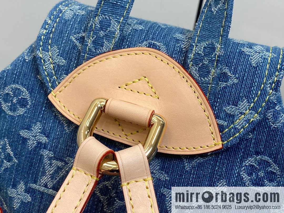 [Boutique‑grade] M46836 blue denim, denim backpack series Venice backpack