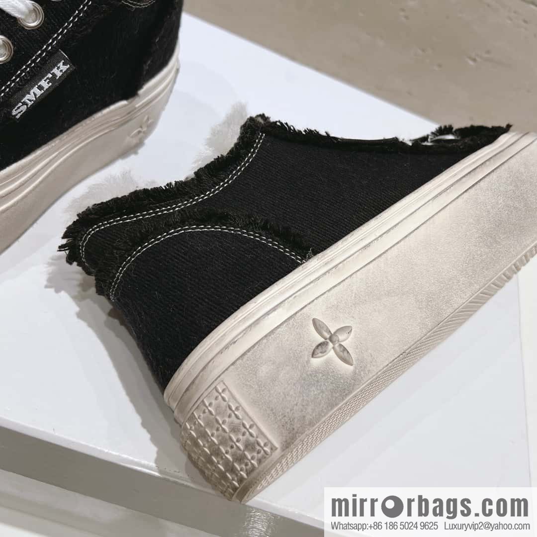 ๐ฐ๐ฐ(Top version) Old polish 23s-SMFK Guochao Tide's latest popular cross flower, skateboard shoes, platform, casual, canvas shoes
