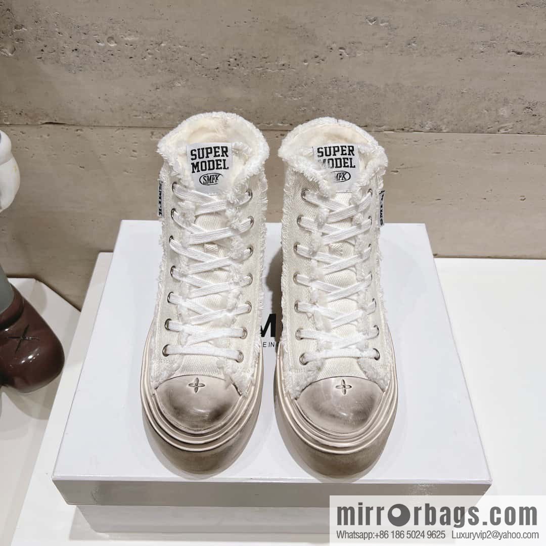 ๐ฐ๐ฐ(Top version) Old polish 23s-SMFK Guochao Tide's latest popular cross flower, skateboard shoes, platform, casual, canvas shoes