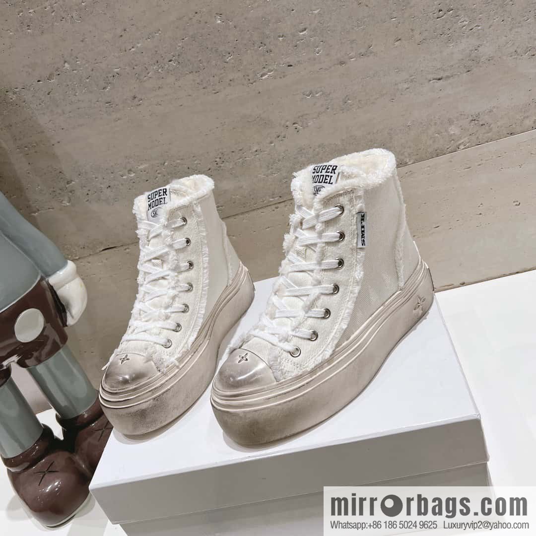 ๐ฐ๐ฐ(Top version) Old polish 23s-SMFK Guochao Tide's latest popular cross flower, skateboard shoes, platform, casual, canvas shoes