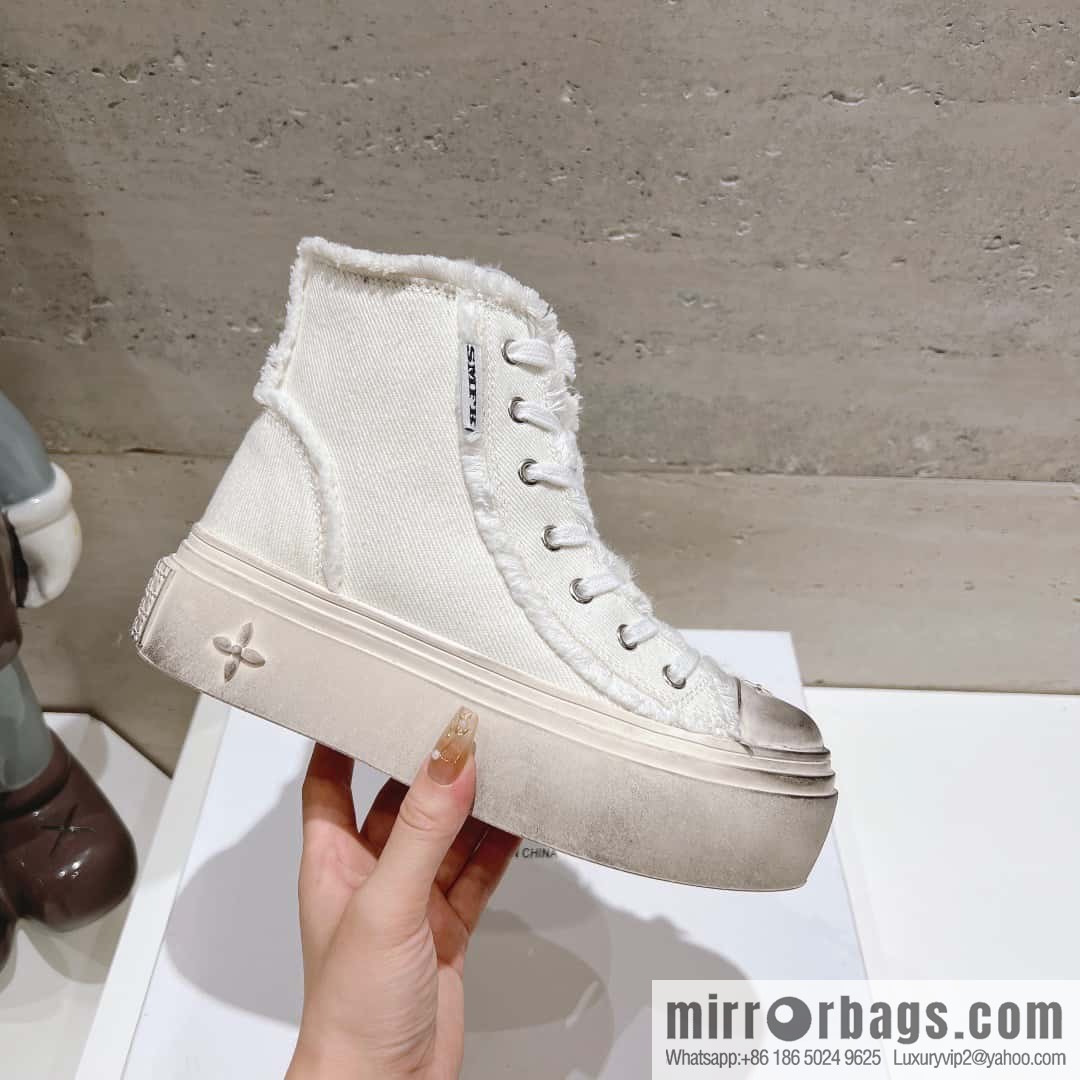 ๐ฐ๐ฐ(Top version) Old polish 23s-SMFK Guochao Tide's latest popular cross flower, skateboard shoes, platform, casual, canvas shoes