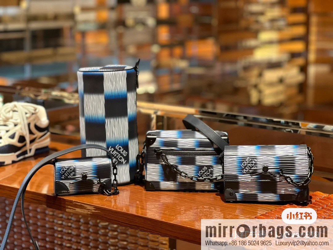 [Boutique‑grade] M82817 night chessboard plaid full leather epi mini men's bag MICRO STEAMER handbag 2024 spring and summer series