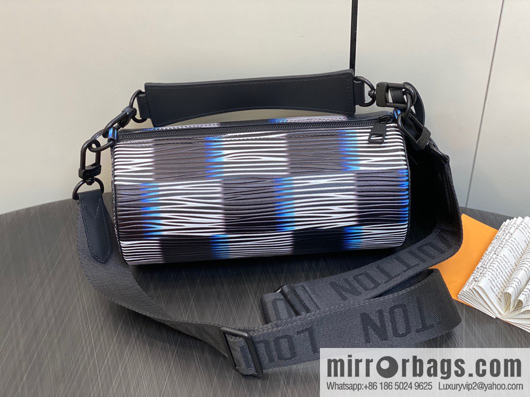 [Boutique‑grade] M23744 night chessboard plaid full leather epi cylinder bag series SOFT POLOCHON small handbag