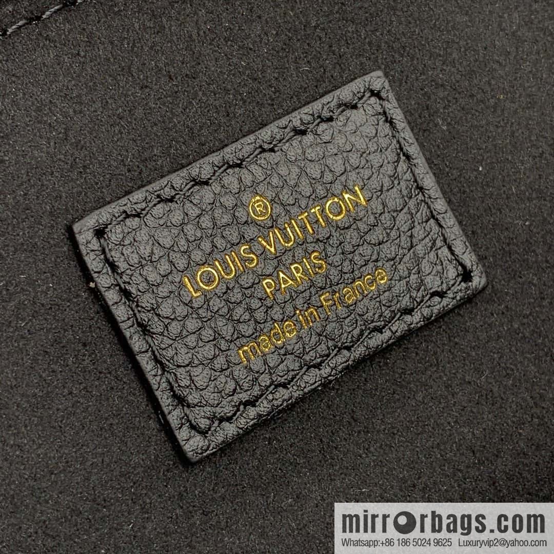 LV top original order M59211 black full leather courier bag Pochette Metis courier bag