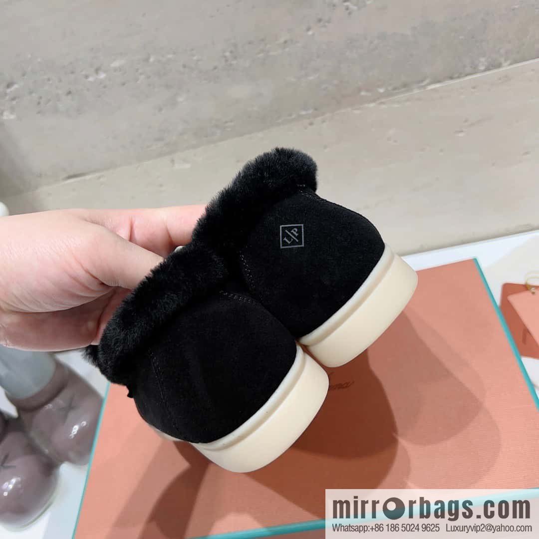 🐰🐰Loro Pian * Classic popular LP top version, British tassel flat-bottomed fluffy loafers