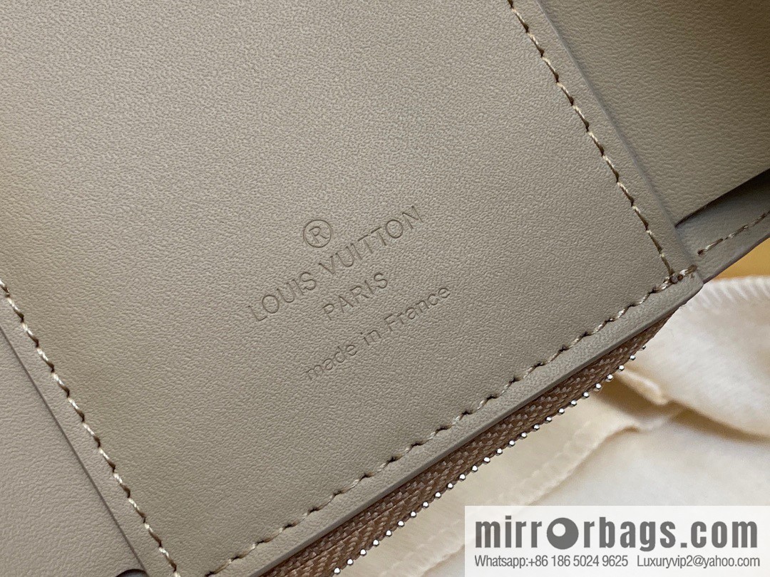 [Boutique‑grade] M82410 apricot, full leather wallet series M81740 SLENDER PILOT wallet