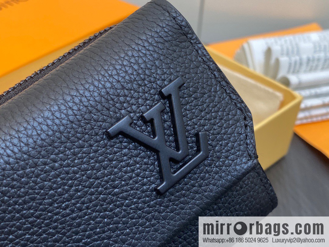 [Boutique‑grade] M81740 black full leather wallet series M82140 SLENDER PILOT wallet