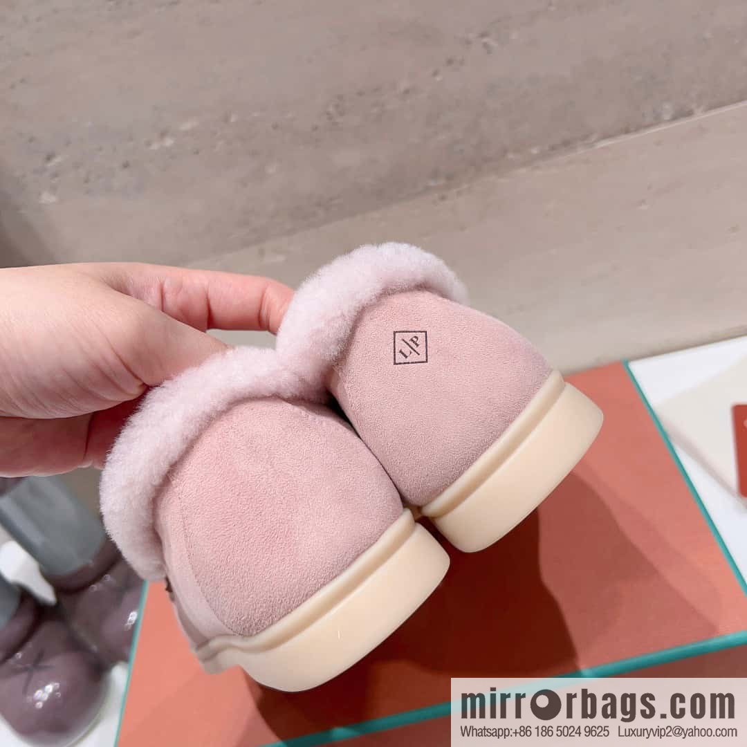 🐰🐰Loro Pian * Classic popular LP top version, British tassel flat-bottomed fluffy loafers