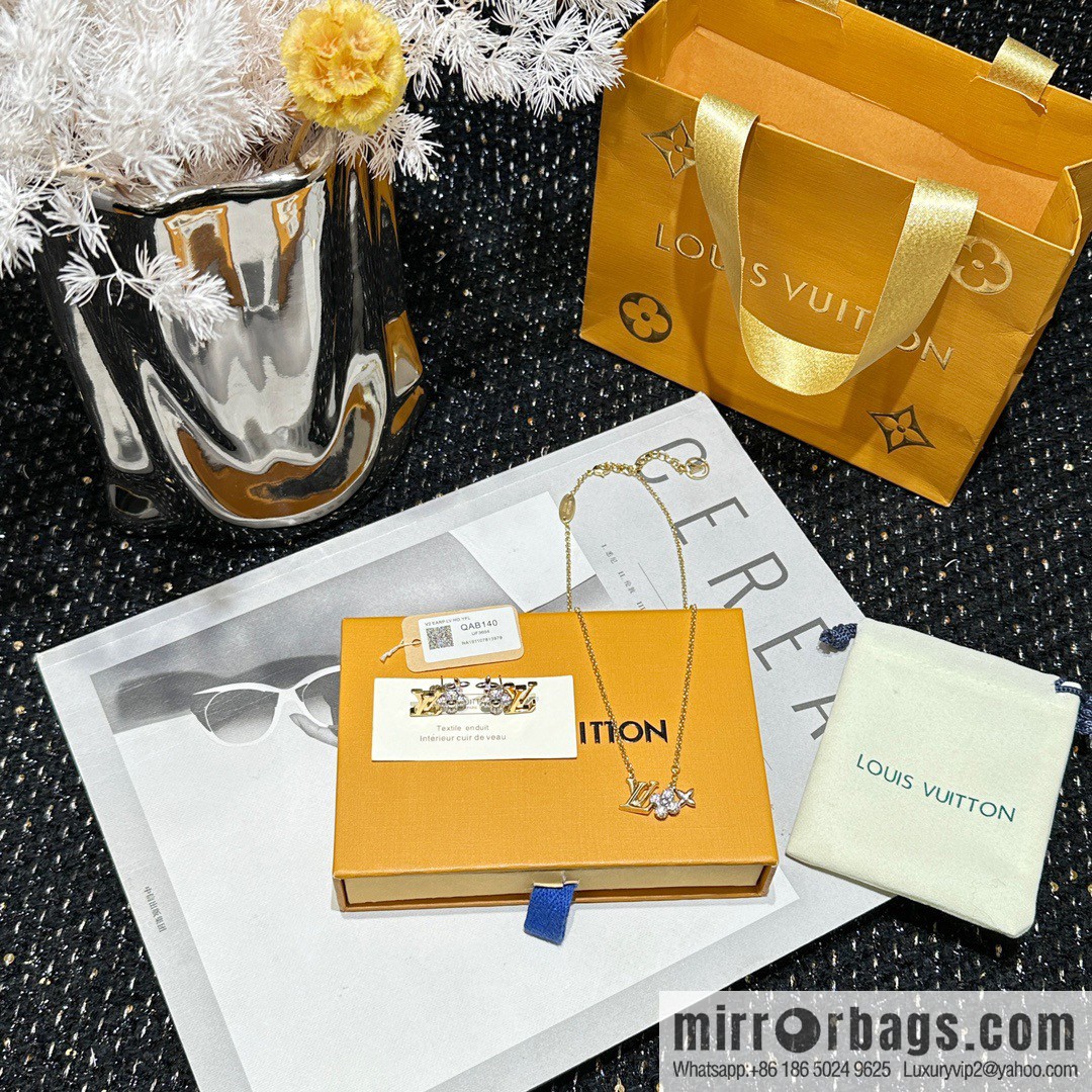 ❗️New ❗️ M01265 ☀ Louis Vuitton LV GRAM Earrings, Necklace