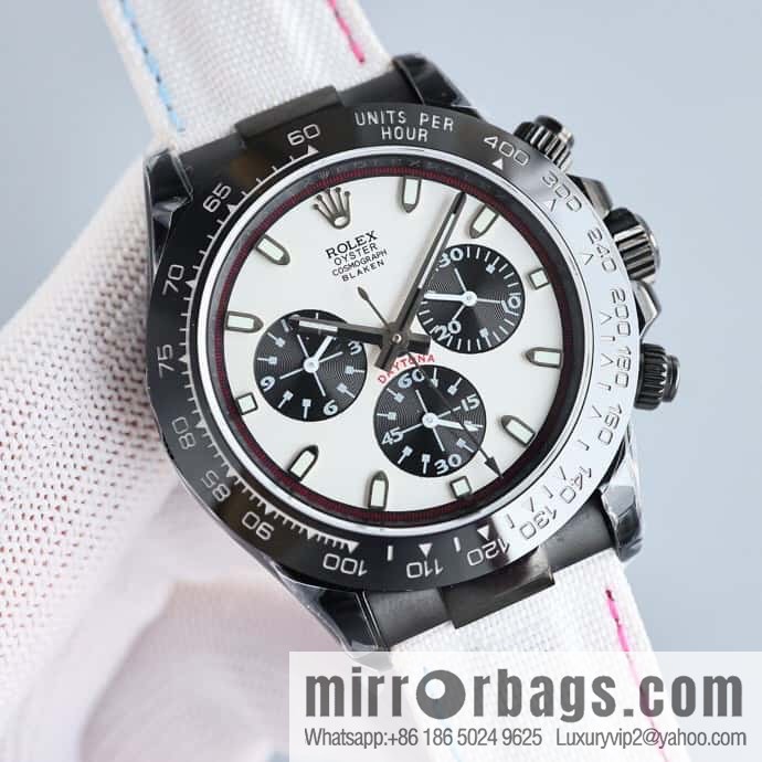 All black steel Daytona ultra-thin upgraded 12.3mm Daytona Velcro convenient strap style 7750 ultra-thin movement mechanical