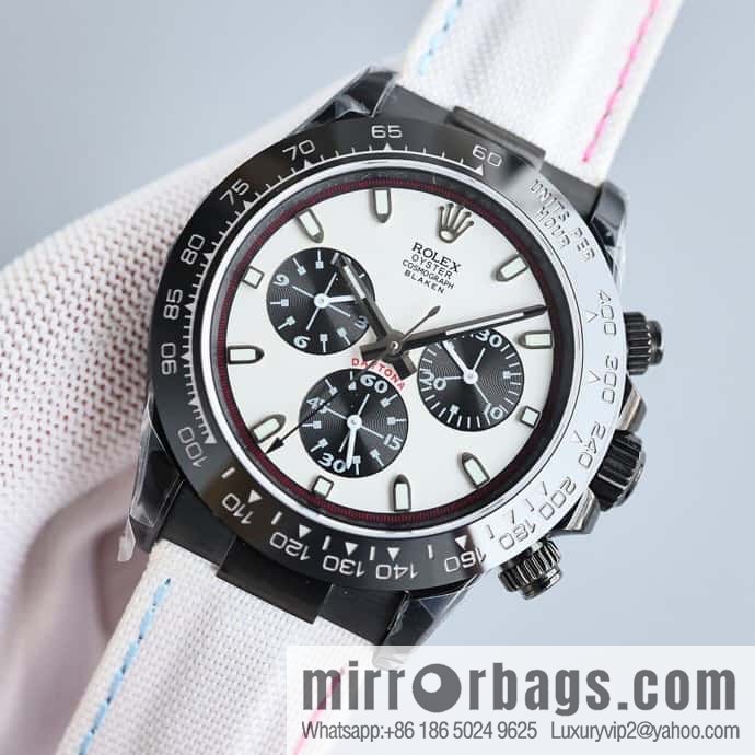 All black steel Daytona ultra-thin upgraded 12.3mm Daytona Velcro convenient strap style 7750 ultra-thin movement mechanical