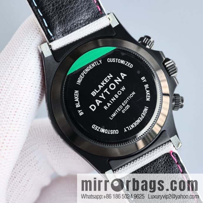 All black steel Daytona ultra-thin upgraded 12.3mm Daytona Velcro convenient strap style 7750 ultra-thin movement mechanical